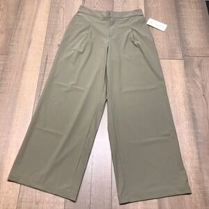 Athleta Wide Leg Pants in Olive Green